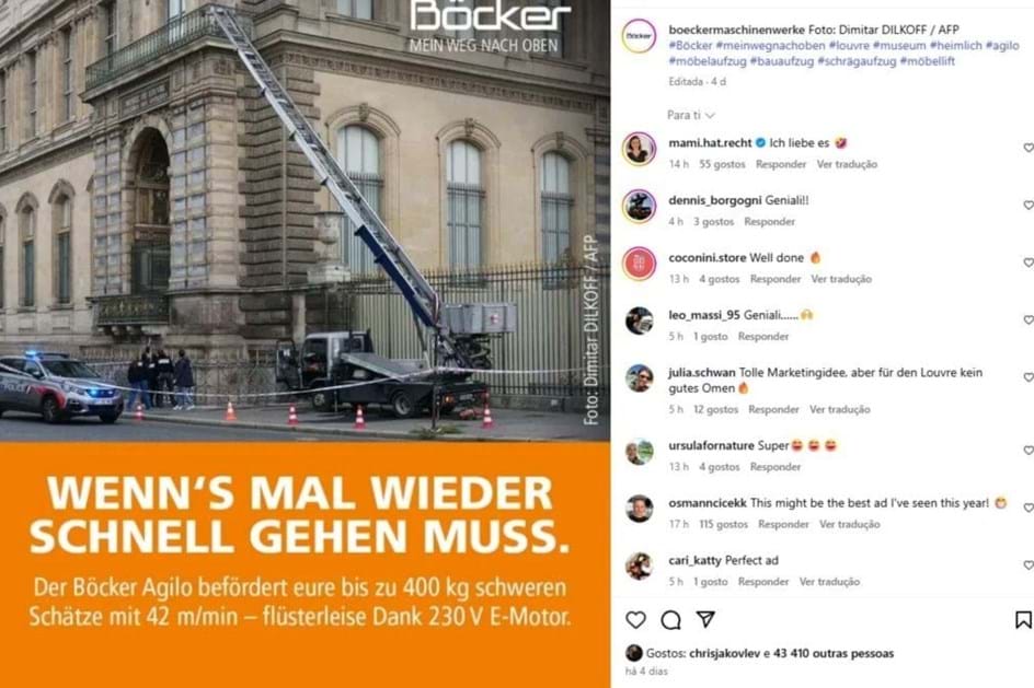 Humor negro: assalto ao Louvre ''entra'' em acção de marketing
