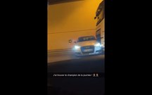 Camião arrasta carro 300 metros sem motorista dar conta