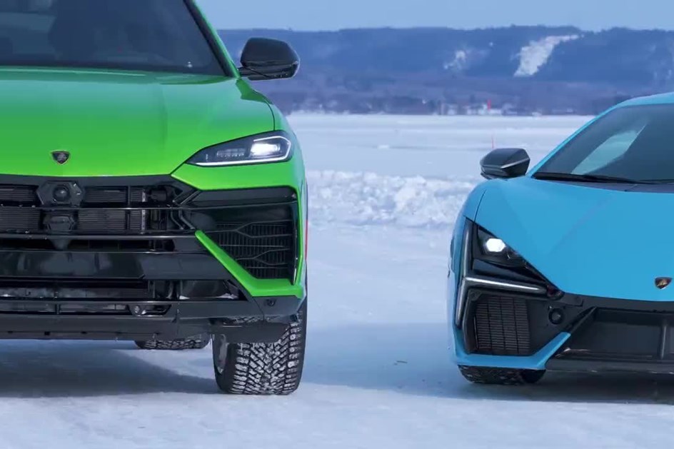 Lamborghini faz da neve um parque de diversões