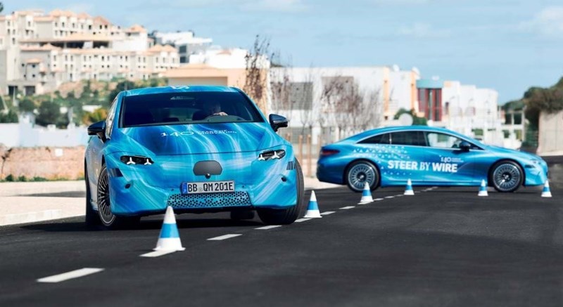 Mercedes-Benz EQS renova-se com volante 'steer-by-wire'… e já o testámos a tombar pinos!
