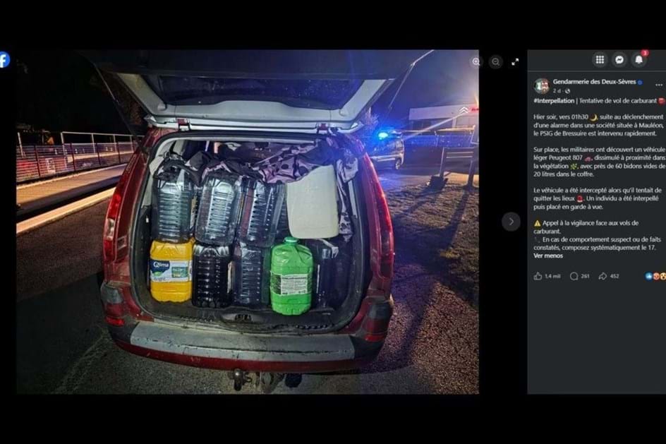 Caricato: tenta roubar 1.200 litros de gasóleo para ''atestar'' monovolume